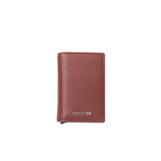 Wallet by Cerruti 1881 for women in calf leather red showcases a refined silhouette, artfully capturing the essence of the refined Calf Leather Wallet design with functional compact-design.