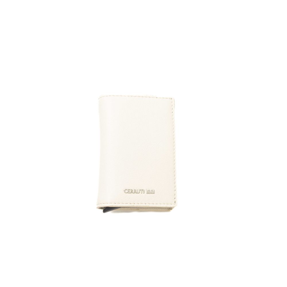 Wallet by Cerruti 1881 for women in calf leather beige showcases a refined silhouette, artfully detailed with the signature style of the Calf Leather Wallet and functional compact-design.