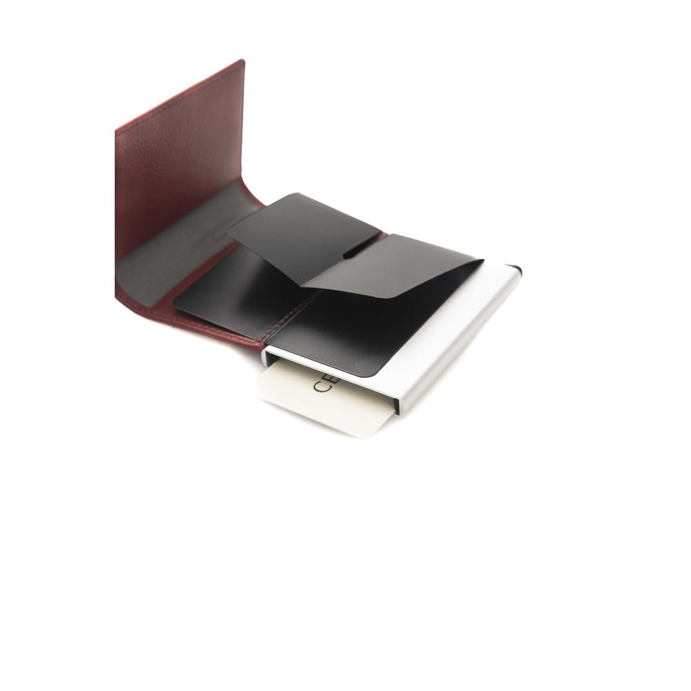 Wallet by Cerruti 1881 for women in calf leather red features a streamlined silhouette, showcasing the streamlined Calf Leather Wallet design with sophisticated compact-design for a premium look.