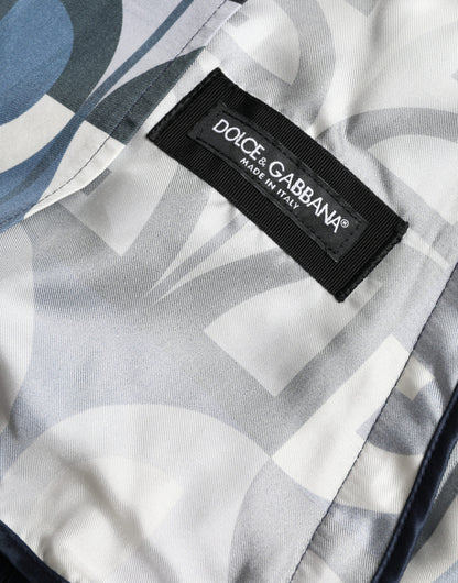 Dolce & Gabbana Men's Multicolor Logo Print Bomber Blouson Jacket