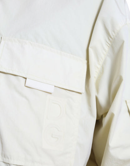 Dolce & Gabbana Men's Elegant Yellow Windbreaker Jacket