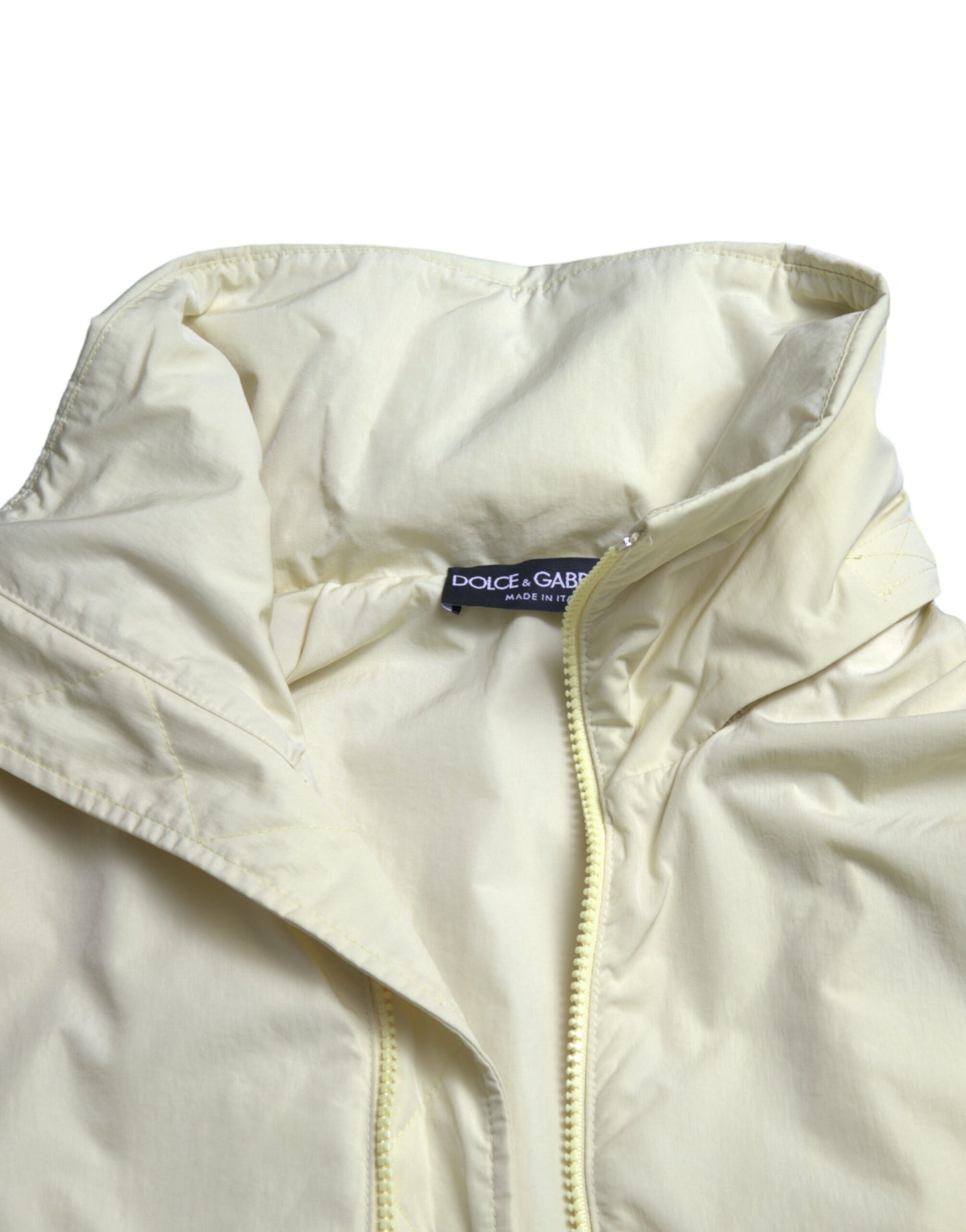 Dolce & Gabbana Men's Elegant Yellow Windbreaker Jacket