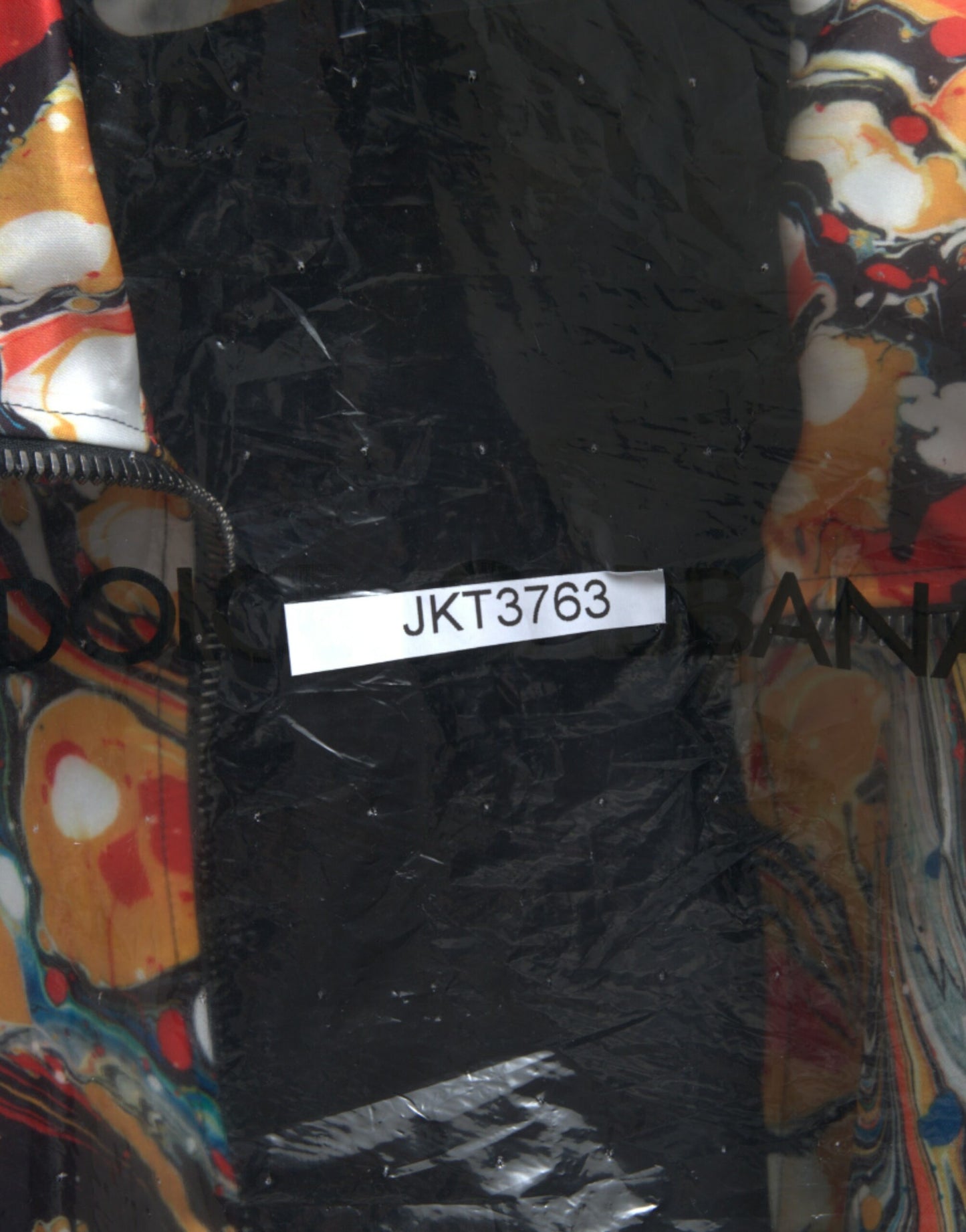 Dolce & Gabbana Men's Multicolor Abstract Polyester Bomber Jacket