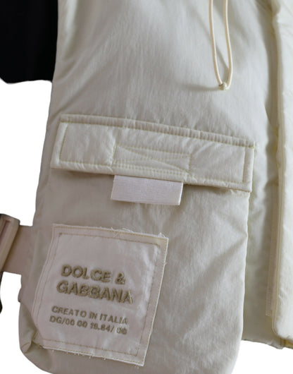 Dolce & Gabbana Men's Sunshine Yellow Hooded Vest Jacket