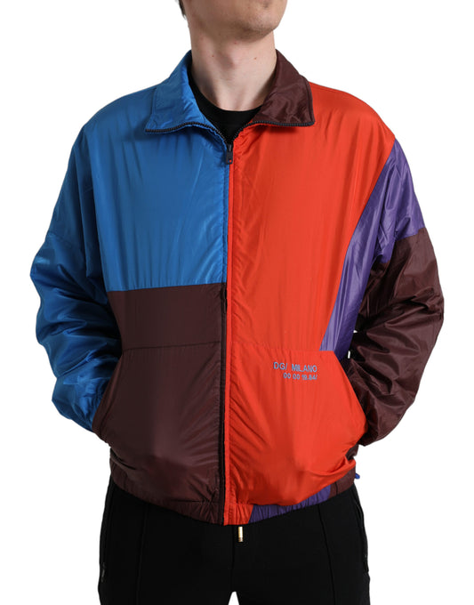Dolce & Gabbana Men's Multicolor Color Windbreaker Jacket