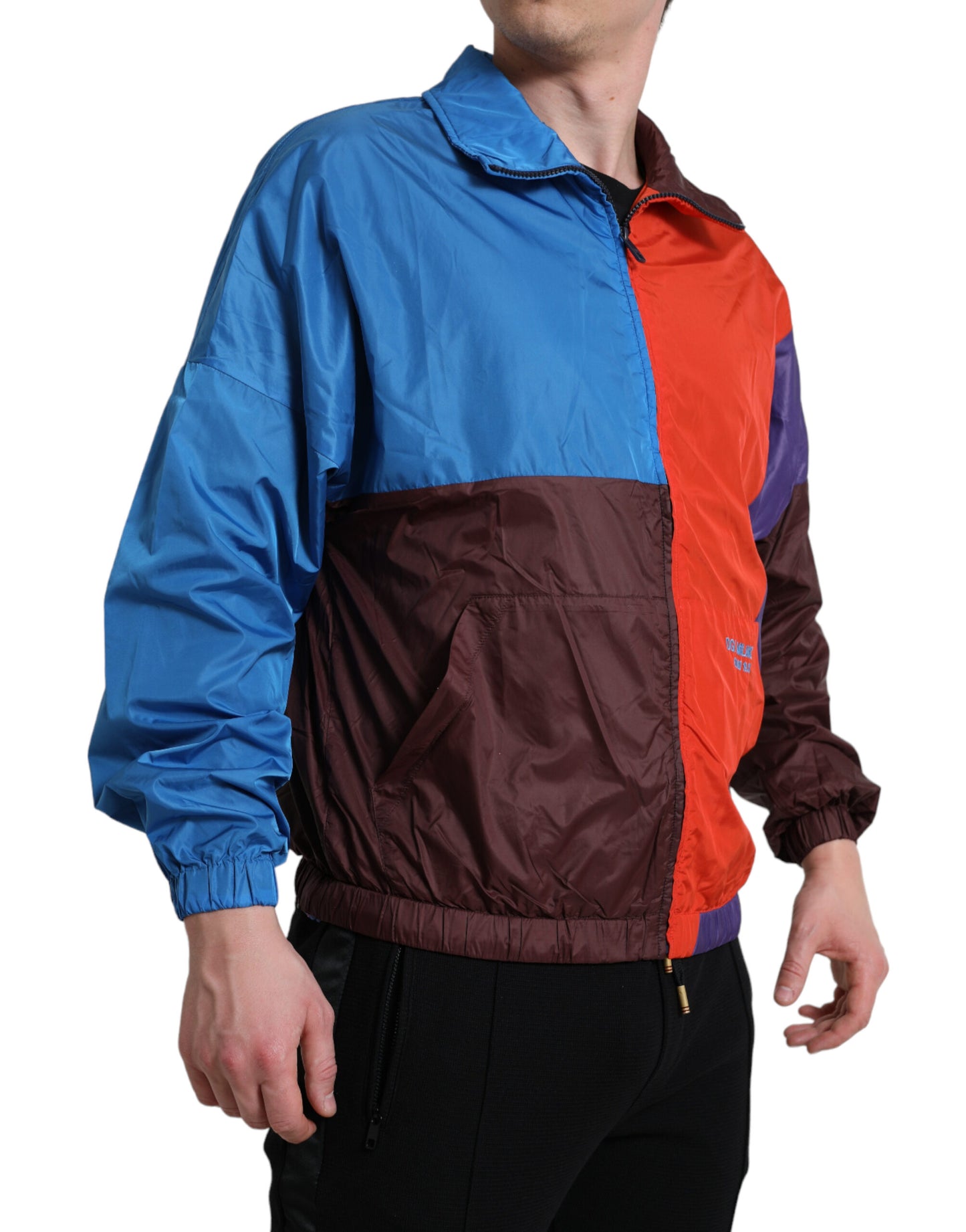Dolce & Gabbana Men's Multicolor Color Windbreaker Jacket