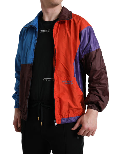 Dolce & Gabbana Men's Multicolor Color Windbreaker Jacket