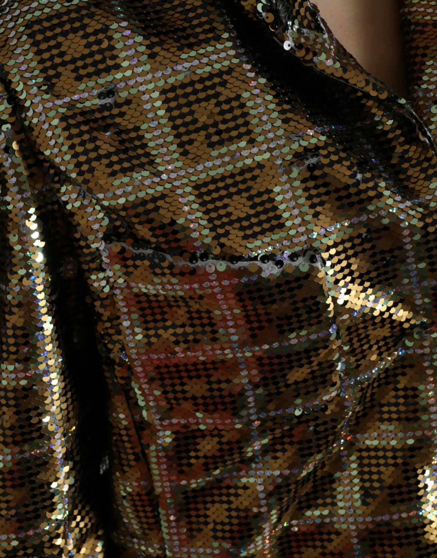 Dolce & Gabbana Women's Multicolor Polyester Sequined Cropped Jacket
