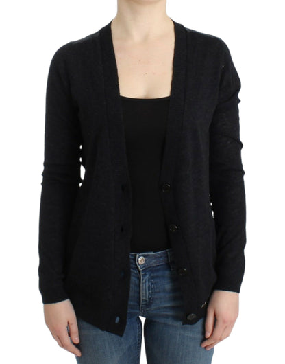Costume National Women's Grey wool alpaca cardigan