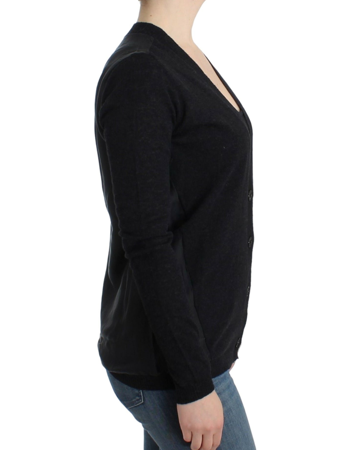 Costume National Women's Grey wool alpaca cardigan