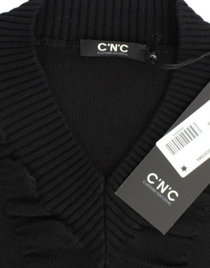Costume National Women's Black V-neck wool sweater
