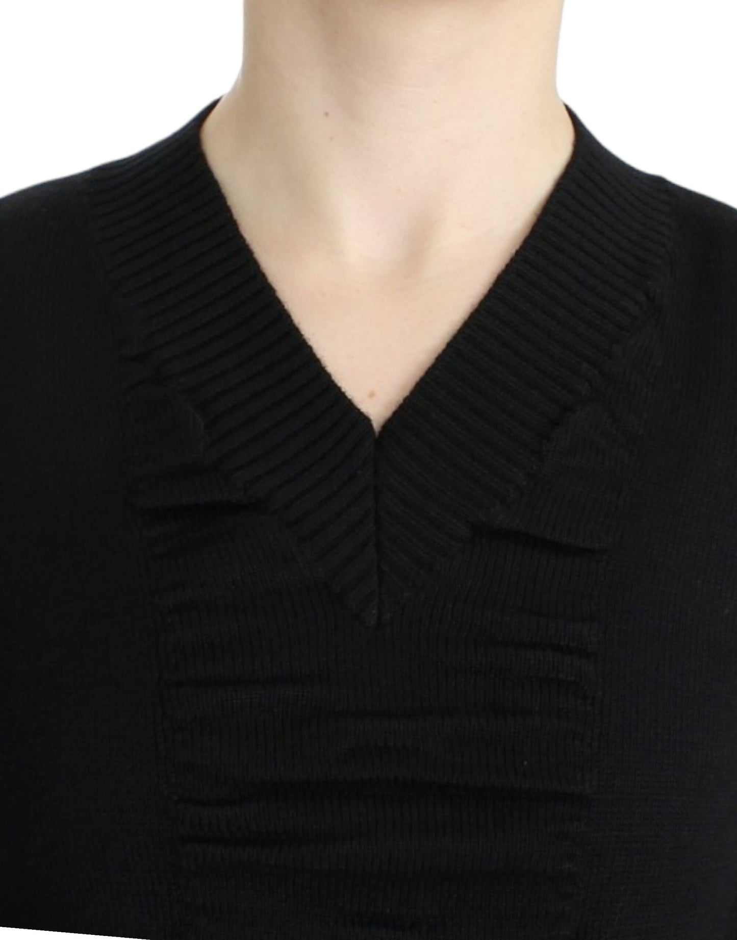 Costume National Women's Black V-neck wool sweater