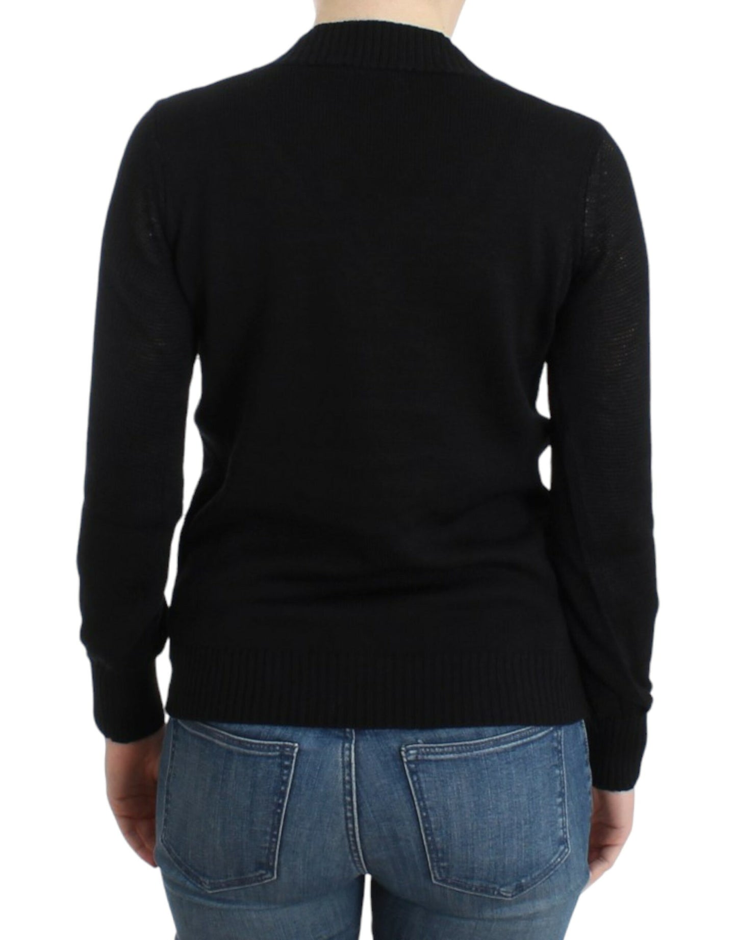 Costume National Women's Black V-neck wool sweater