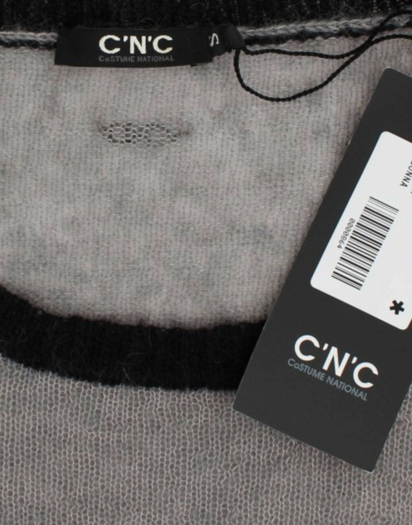 Costume National Women's Grey embellished asymmetric sweater