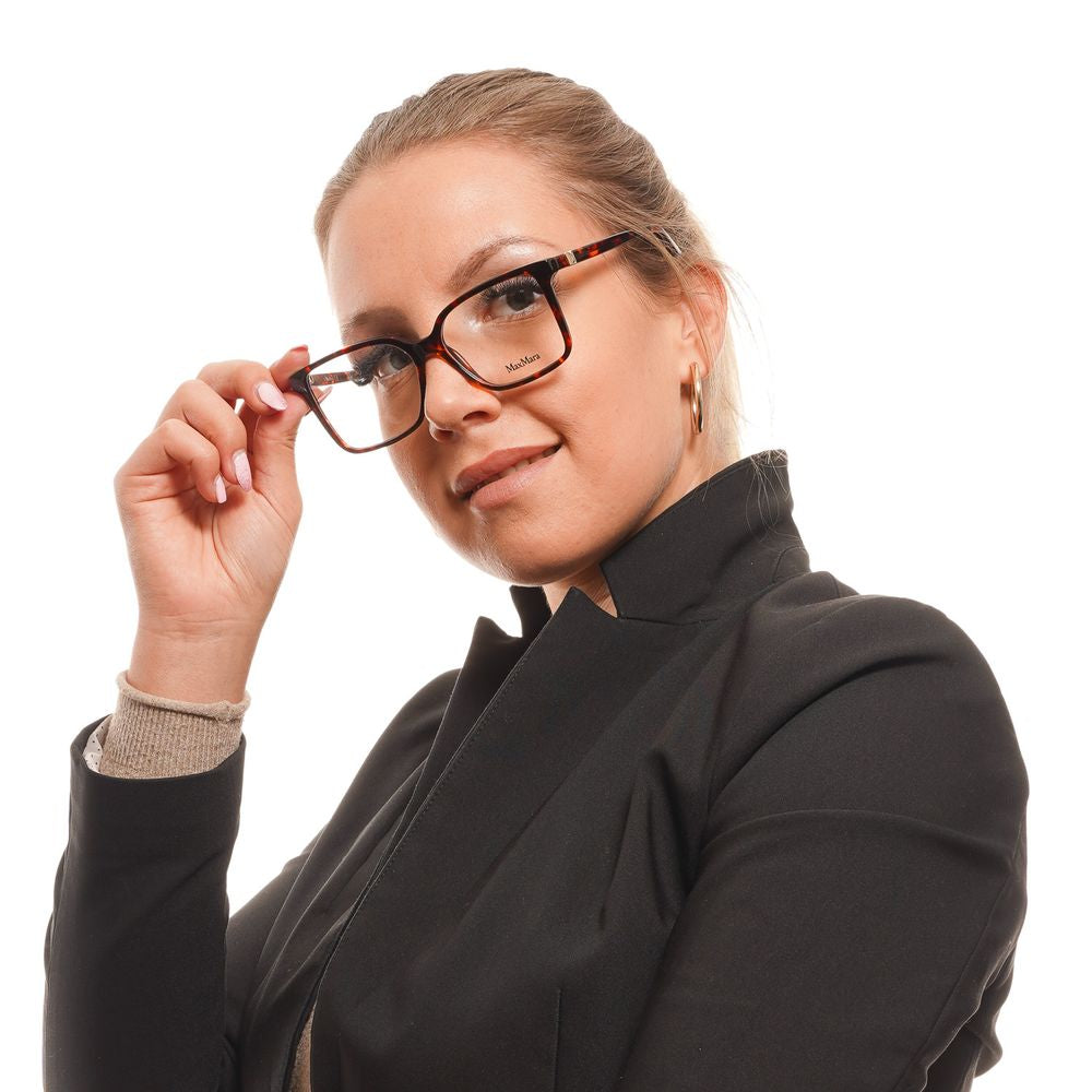 Eyeglasses Frames by Max Mara for women in brown showcases a refined full-frame frame design with a refined brown coloured frame finish for a refined and sophisticated look.