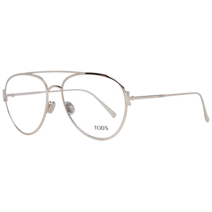 Eyeglasses Frames by Tod's for women in metal gold features an refined silhouette, showcasing a sophisticated gold coloured frame and refined full-frame frame design for a refined look.