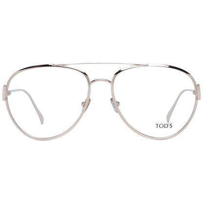 Eyeglasses Frames by Tod's for women in metal gold showcases a refined full-frame frame design with a refined gold coloured frame finish for a refined and sophisticated look.
