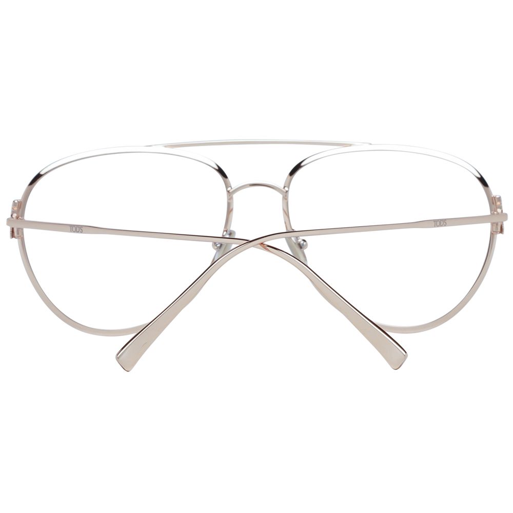 Eyeglasses Frames by Tod's for women in metal gold features an refined silhouette, showcasing the refined gold coloured frame and sophisticated full-frame frame design.