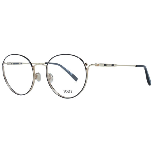 Eyeglasses Frames by Tod's for women in metal black features an refined silhouette, showcasing a sophisticated black coloured frame and refined full-frame frame design for a refined look.