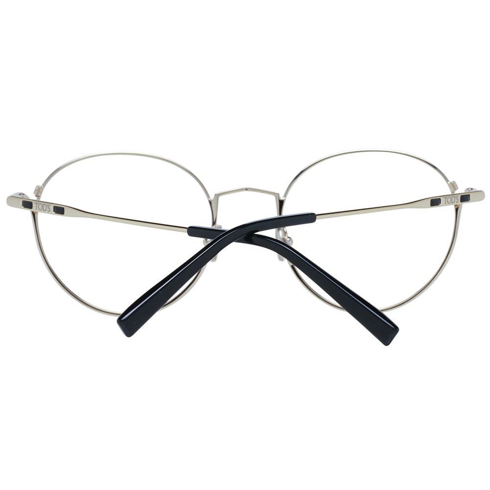 Eyeglasses Frames by Tod's for women in metal black showcases a refined full-frame frame design with a refined black coloured frame finish for a refined and sophisticated look.