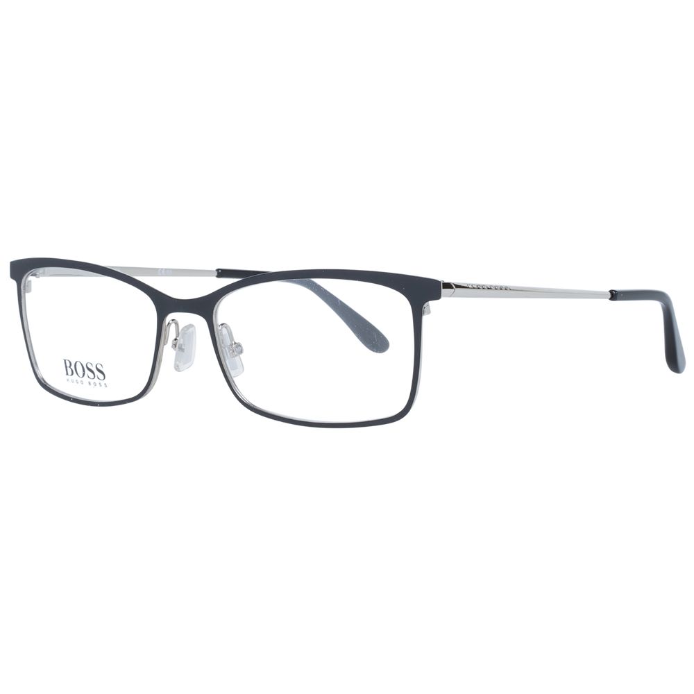 Eyeglasses Frames by Hugo Boss for women in metal black features a refined silhouette, showcasing a refined black coloured frame and full-frame frame design for a sophisticated, premium look.