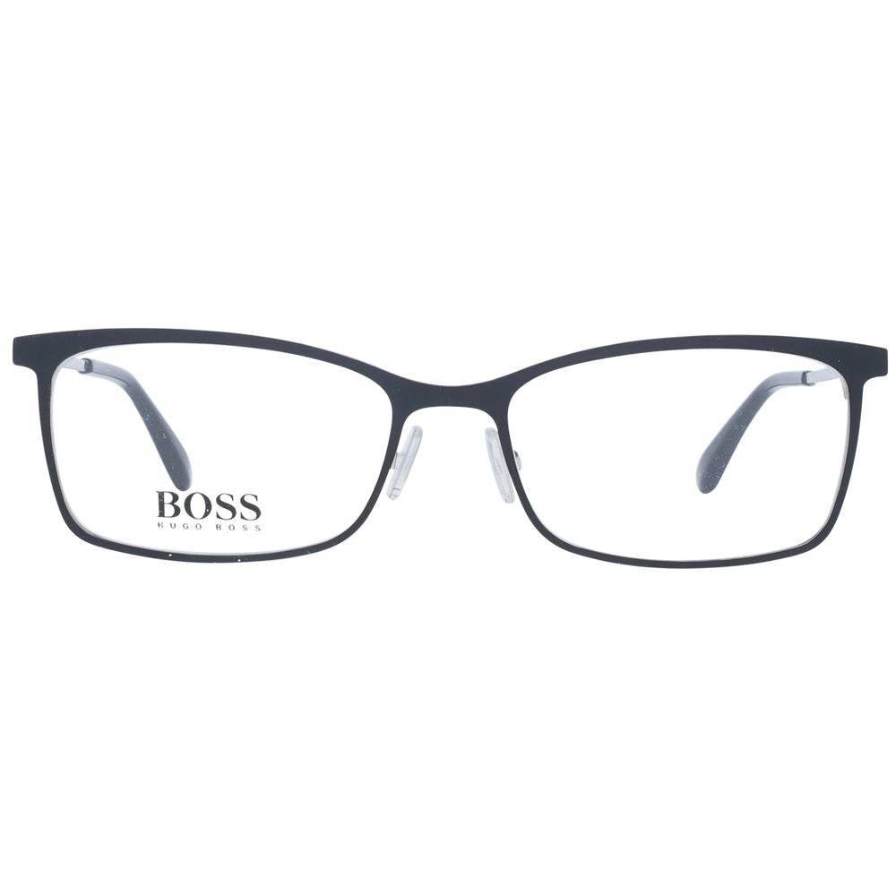 Eyeglasses Frames by Hugo Boss for women in metal and black showcases an refined full-frame frame design featuring a sophisticated black coloured frame for an refined and refined aesthetic.