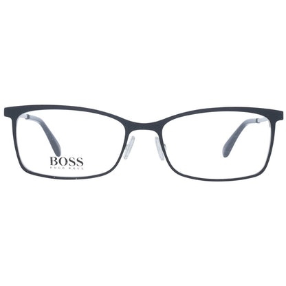 Eyeglasses Frames by Hugo Boss for women in metal and black showcases an refined full-frame frame design featuring a sophisticated black coloured frame for an refined and refined aesthetic.