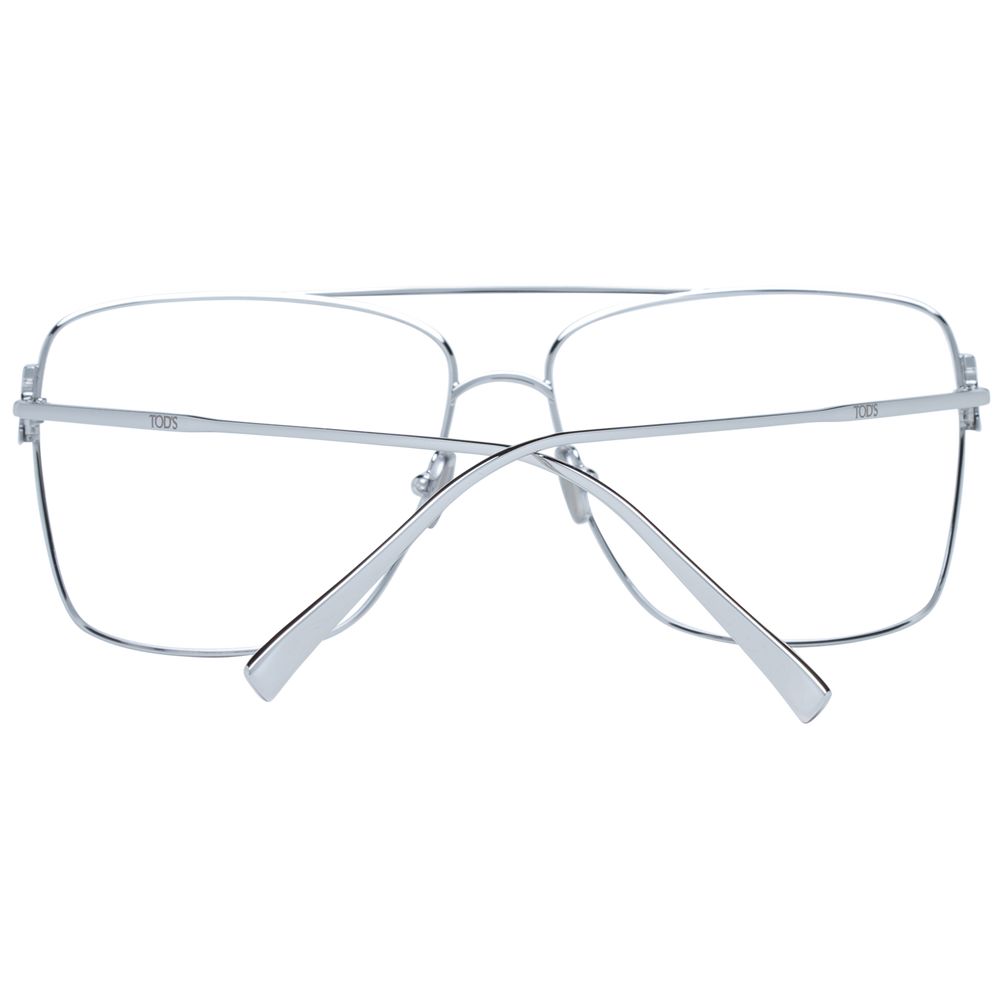 Eyeglasses Frames by Tod's for women in metal silver features a refined silhouette, showcasing a refined silver coloured frame and full-frame frame design for a sophisticated, premium look.