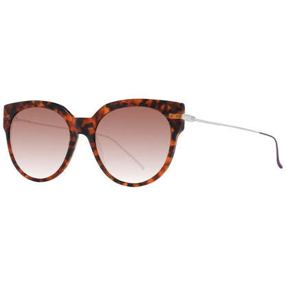 Sunglasses by Scotch & Soda for women in acetate brown features an ethereal full-rim round frame design with brown coloured frame frames and gradient category-2-medium-tint lens for a ethereal finish.