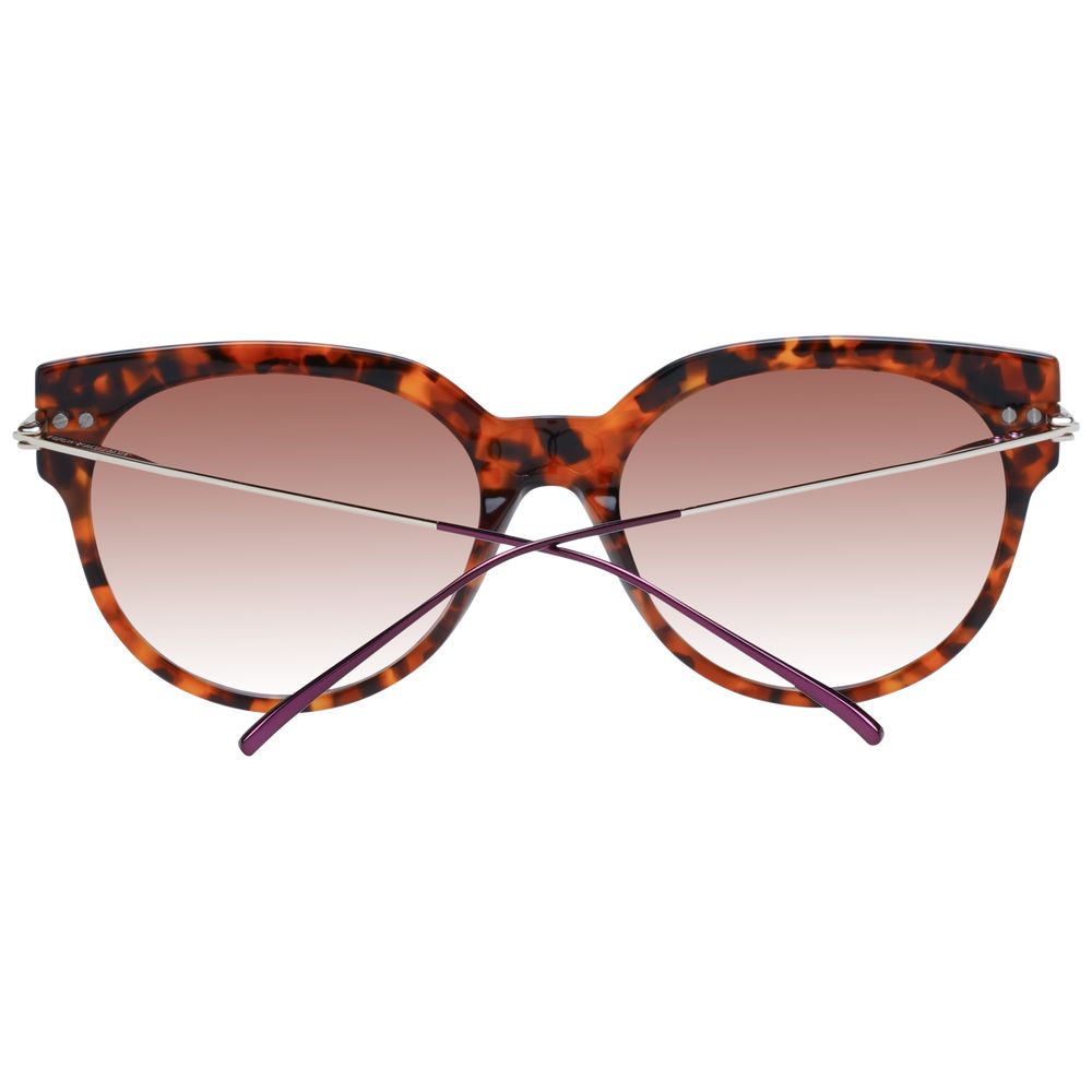 Sunglasses by Scotch & Soda for women in acetate brown showcases a ethereal silhouette, featuring brown coloured frame full-rim round frame design with gradient category-2-medium-tint lens for a ethereal finish.