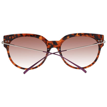 Sunglasses by Scotch & Soda for women in acetate brown showcases a ethereal silhouette, featuring brown coloured frame full-rim round frame design with gradient category-2-medium-tint lens for a ethereal finish.