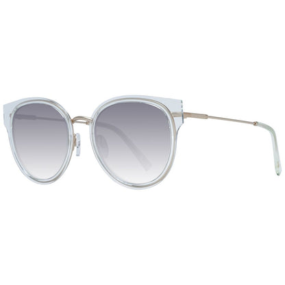 Sunglasses by Ted Baker for women in and transparent presents a sumptuous silhouette, featuring transparent coloured frame and full-rim round frame design with gradient category-2-medium-tint lens for a sumptuous look.