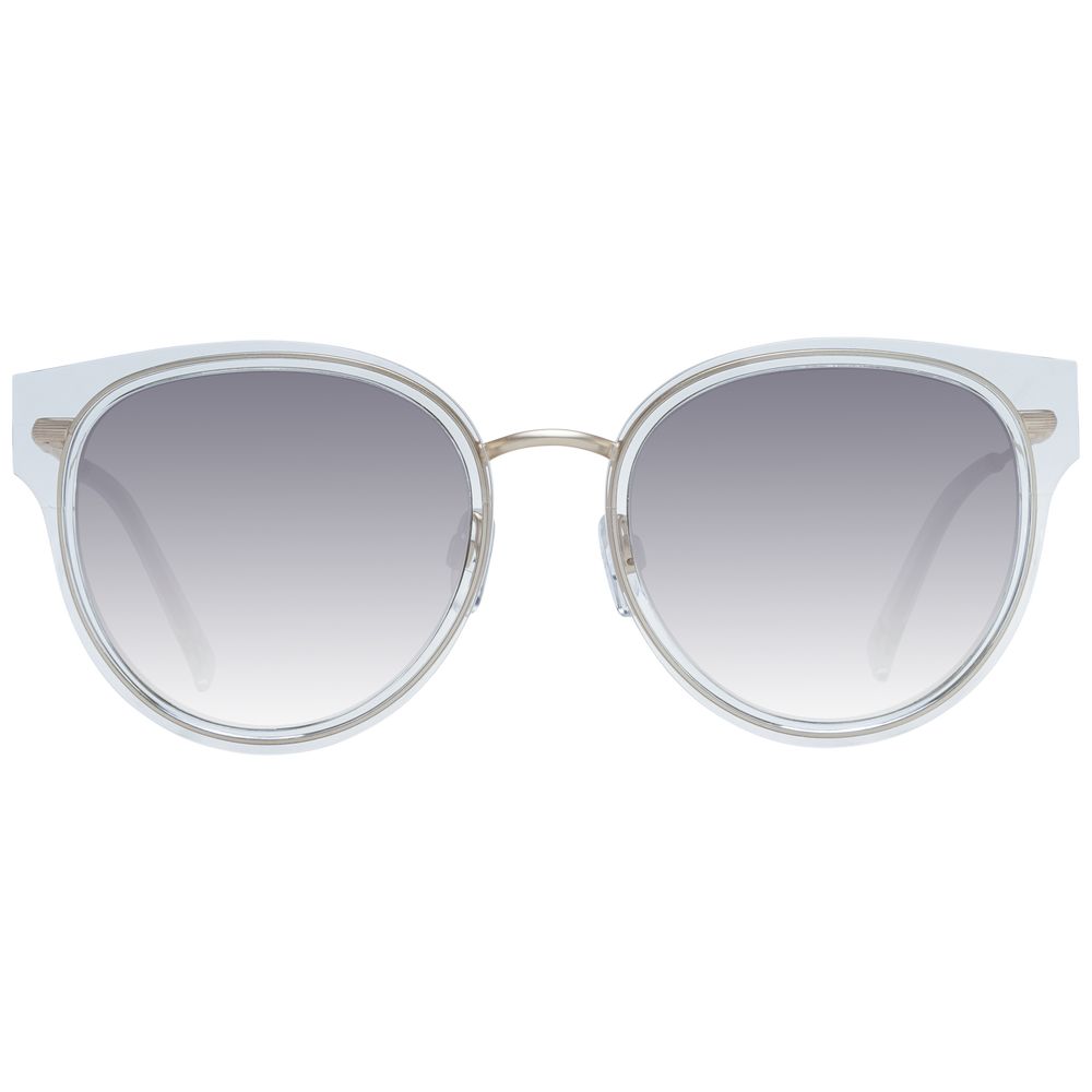 Sunglasses by Ted Baker for women in and transparent presents a sumptuous silhouette, featuring transparent coloured frame and full-rim round frame design with gradient category-2-medium-tint lens for a sumptuous look.