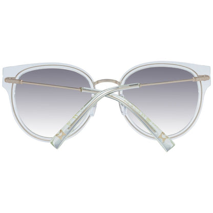 Sunglasses by Ted Baker for women in and transparent featuring an opulent full-rim round frame design with a sophisticated transparent coloured frame finish and high-performance gradient category-2-medium-tint lens.