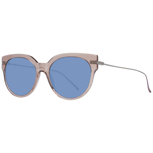 Sunglasses by Scotch & Soda for women in brown features an lustrous full-rim round frame design with brown coloured frame detailing and non-polarized category-2-medium-tint lens for a lustrous aesthetic.