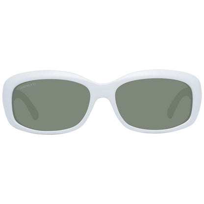 This Sunglasses by Serengeti for women in nylon white presents a sumptuous silhouette, showcasing a sumptuous rectangle full-rim frame design in white coloured frame and high-performance polarized category-3-dark-tint lens.