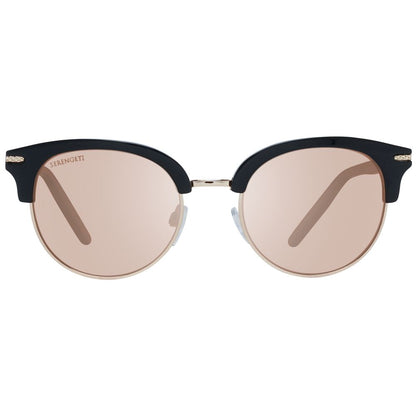 Sunglasses by Serengeti for women in metal & acetate black features an ethereal full-rim round frame design with black coloured frame frames and polarized mirrored category-3-dark-tint lens for a ethereal finish.