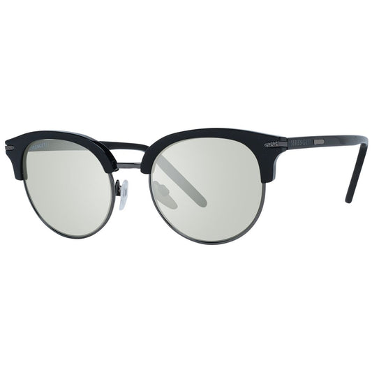 Sunglasses by Serengeti for women in metal & acetate and black presents a sumptuous silhouette, featuring black coloured frame and full-rim round frame design with polarized category-3-dark-tint lens for a sumptuous look.