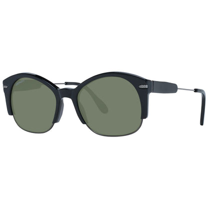 Sunglasses by Serengeti for unisex in metal & acetate and black featuring an opulent full-rim round frame design with a sophisticated black coloured frame finish and high-performance polarized category-3-dark-tint lens.