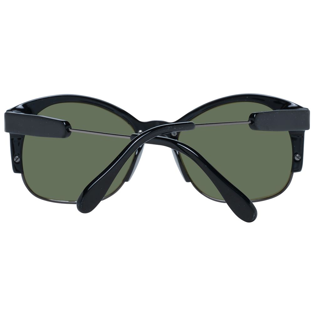 This Sunglasses by Serengeti for unisex in black presents a sumptuous silhouette, showcasing a sumptuous full-rim round frame design in black coloured frame and high-performance polarized category-3-dark-tint lens.
