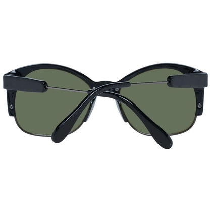 This Sunglasses by Serengeti for unisex in black presents a sumptuous silhouette, showcasing a sumptuous full-rim round frame design in black coloured frame and high-performance polarized category-3-dark-tint lens.