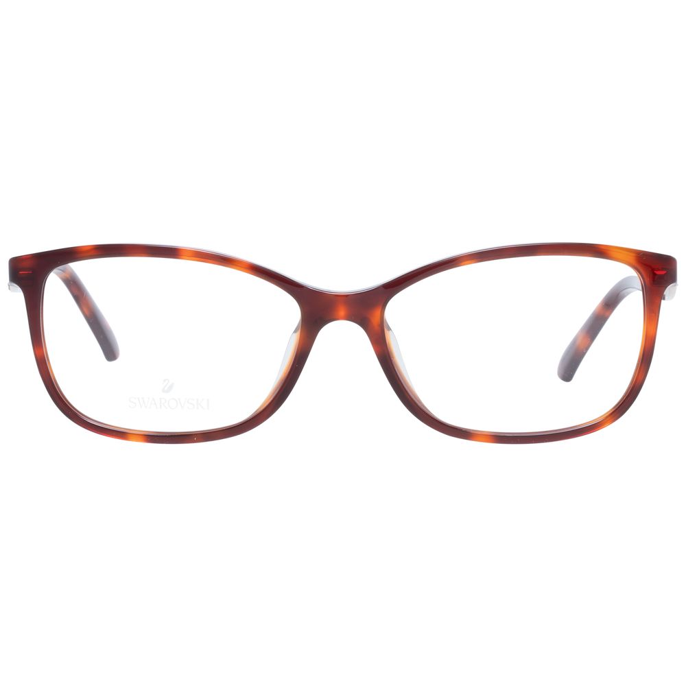 Eyeglasses Frames by Swarovski for women in brown showcases a reflective silhouette, artfully incorporating a sophisticated brown coloured frame with a distinct full-frame frame design.
