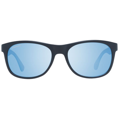 Sunglasses by Serengeti for unisex in plastic and black featuring an opulent rectangle full-rim frame design with a sophisticated black coloured frame finish and high-performance photochromatic mirrored lens.