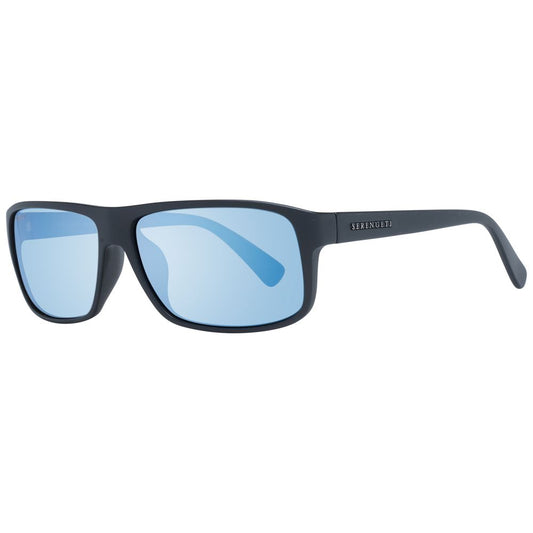 Sunglasses by Serengeti for unisex in plastic black showcases a ethereal silhouette, featuring black coloured frame full-rim trapezium frame design with polarized lens for a ethereal finish.