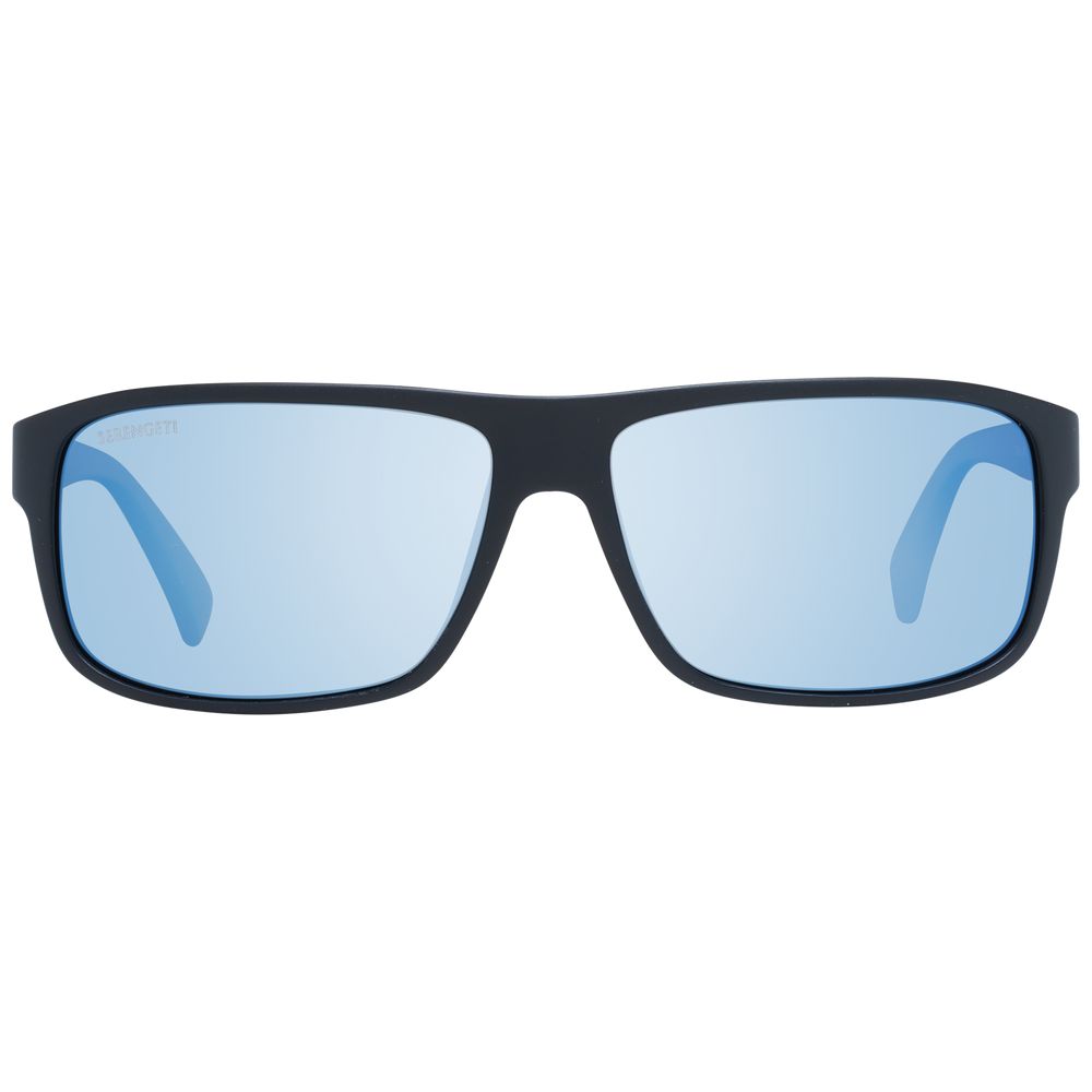 Sunglasses by Serengeti for unisex in plastic black features a sumptuous silhouette, showcasing a sumptuous full-rim trapezium frame design in black coloured frame with high-performance polarized lens.