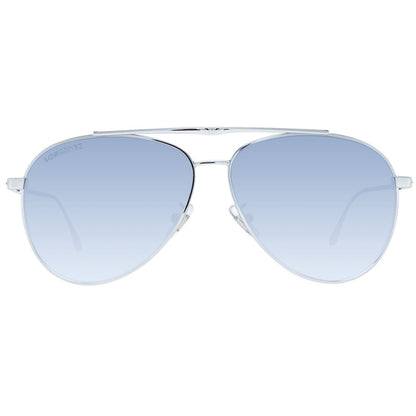 Sunglasses by Longines for men in metal gold features a sumptuous silhouette, showcasing a sumptuous aviator full-rim frame design in gold coloured frame with high-performance gradient category-3-dark-tint lens.