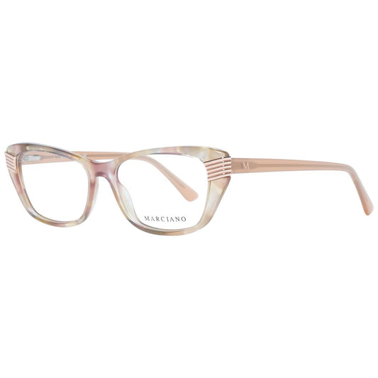 Eyeglasses Frames by Marciano by Guess for women in beige showcases a refined full-frame frame design with a refined beige coloured frame finish for a refined and sophisticated look.