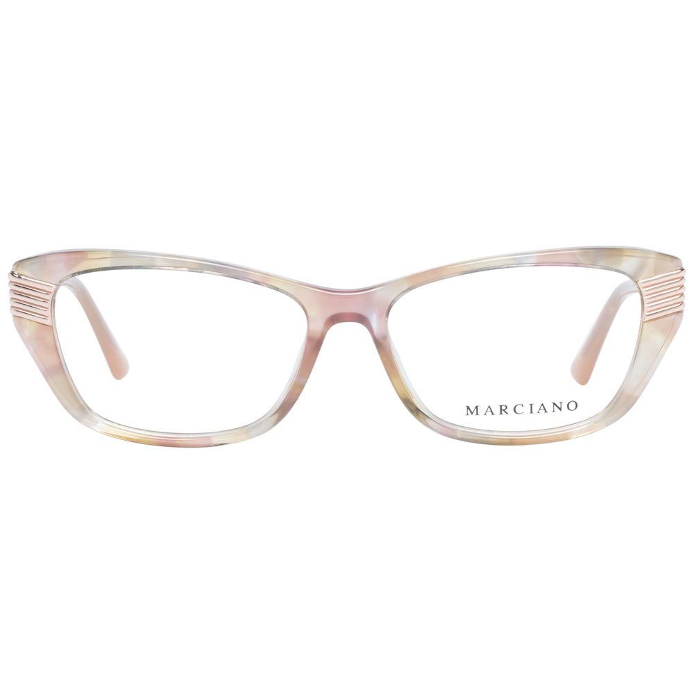 Eyeglasses Frames by Marciano by Guess for women in and beige showcases a refined silhouette, detailed with a beige coloured frame finish and a sophisticated full-frame frame design.