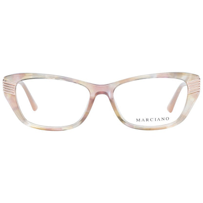 Eyeglasses Frames by Marciano by Guess for women in and beige showcases a refined silhouette, detailed with a beige coloured frame finish and a sophisticated full-frame frame design.