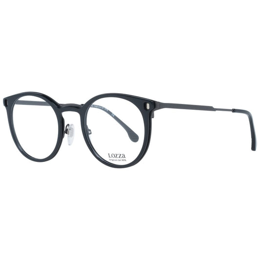 Eyeglasses Frames by Lozza for unisex in metal black features an refined silhouette, showcasing a sophisticated black coloured frame and refined full-frame frame design for a refined look.